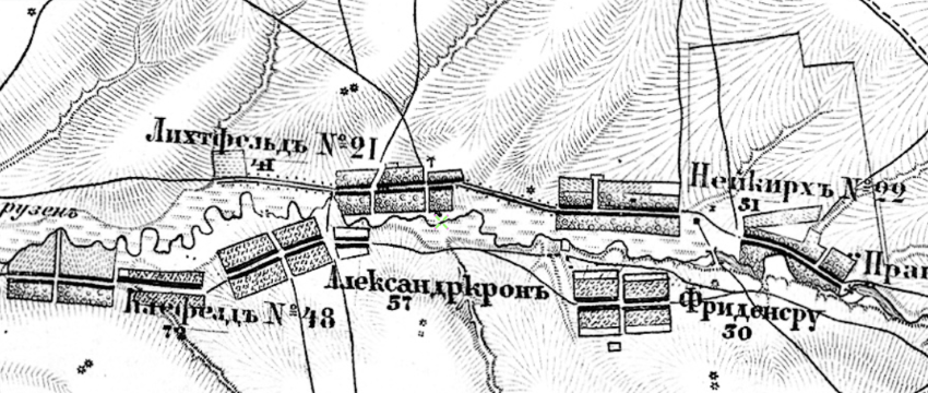Карта колонии Лихтфельд и Александркроне