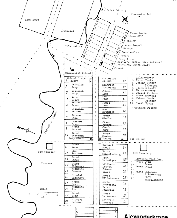 План поселка Александркроне. 1914 год