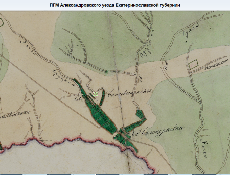 Благовещенка на карте 1790 года